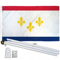 New Orleans Louisiana 3' x 5' Polyester Flag, Pole and Mount