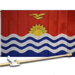 KIRIBATI COUNTRY 3' x 5'  Flag, Pole And Mount.