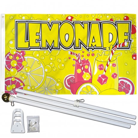 Lemonade 3' x 5' Polyester Flag, Pole and Mount