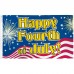 Happy 4th of July Patriotic 3' x 5' Polyester Flag