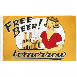Free Beer Tomorrow vintage 3'x 5' Poly Flag