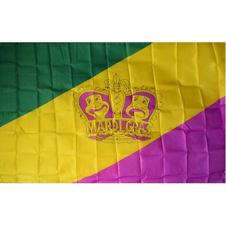 Mardi Gras Crown 3' x 5' Polyester Flag
