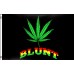 Blunt Marijuana with Leaf 3' x 5' Polyester Flag