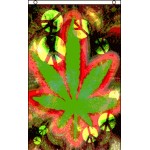 Marijuana Leaf Tie Dye 3' x 5' Polyester Flag