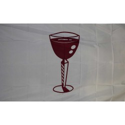 Cocktail Glass White 3' x 5' Polyester Flag