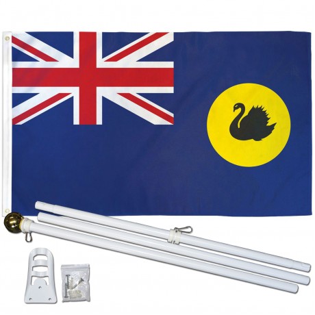 Western Australia 3' x 5' Polyester Flag, Pole and Mount