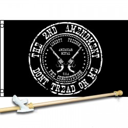 THE 2ND AMENDMENT 3' x 5'  Flag, Pole And Mount.