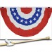 USA BUNTING 5' x 3'  Flag, Pole And Mount.
