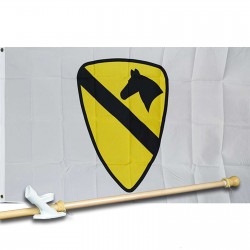 1ST CAVALRY 3' x 5'  Flag, Pole And Mount.