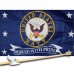 NAVY SERVED 3' x 5'  Flag, Pole And Mount.