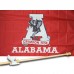 ALABAMA CRIMSON TIDE 3' x 5'  Flag, Pole And Mount.