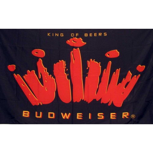 Budweiser King Of Beer Flag 3' X 5' Premium Silk Screened Indoor Outdoor Banner 