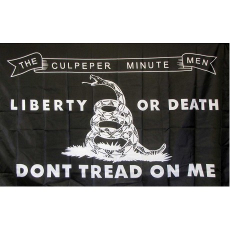 Don't Tread On Me Culpeper Black 3' x 5' Flag