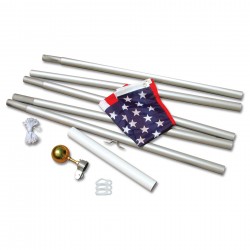 20' Aluminum Flag Pole with 3'x 5' American Flag