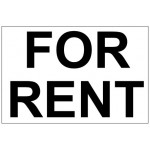 For Rent Real Estate Banner Sign 2'x3'