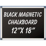 12" x 18" Aluminum Framed Magnetic Black Chalkboard
