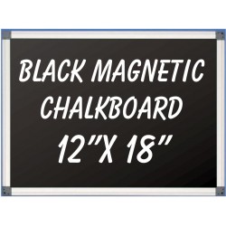 12" x 18" Aluminum Framed Magnetic Black Chalkboard