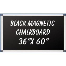 36" x 60" Aluminum Framed Magnetic Black Chalkboard