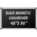 48" x 96" Aluminum Framed Magnetic Black Chalkboard