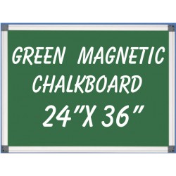 24" x 36" Aluminum Framed Magnetic Green Chalkboard