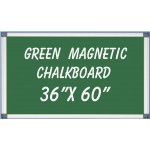 36" x 60" Aluminum Framed Magnetic Green Chalkboard