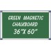 36" x 60" Aluminum Framed Magnetic Green Chalkboard