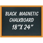 18" x 24" Wood Framed Black Magnetic Chalkboard