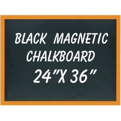 24" x 36" Wood Framed Black Magnetic Chalkboard