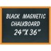 24" x 36" Wood Framed Black Magnetic Chalkboard