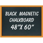 48" x 60" Wood Framed Black Magnetic Chalkboard