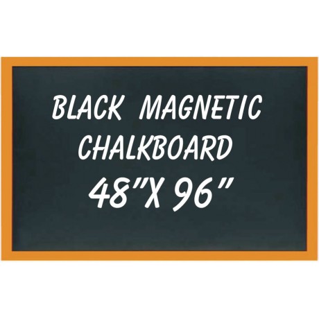 48" x 96" Wood Framed Black Magnetic Chalkboard