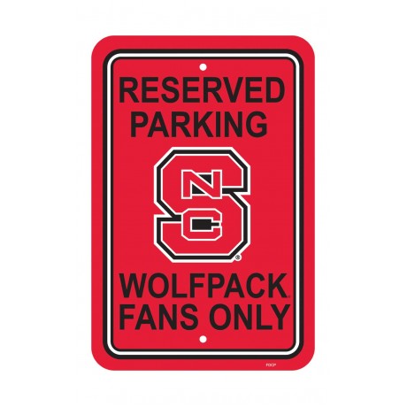North Carolina State Wolfpack 12-inch by 18-inch Parking Sign