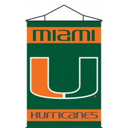 Miami Hurricanes Indoor Scroll Banner
