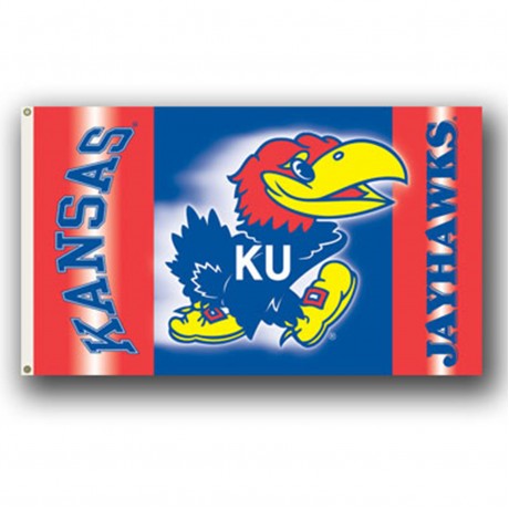 Kansas Jayhawks Double Sided 3'x 5' College Flag