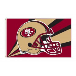 San Francisco 49ers Helmet 3'x 5' NFL Flag