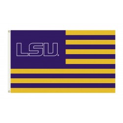 Louisiana State Tigers Striped USA Style 3'x 5' Flag
