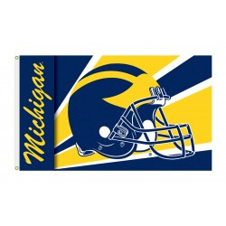 Michigan Wolverines Helmet 3'x 5' Flag