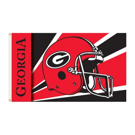 Georgia Bulldogs Helmet 3'x 5' Flag