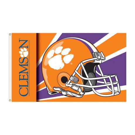 Clemson Tigers Helmet 3'x 5' Flag