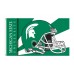 Michigan State Spartans Helmet 3'x 5' Flag