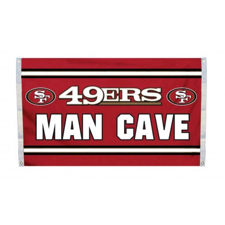 San Francisco 49ers MAN CAVE 3'x 5' NFL Flag