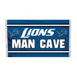 Detroit Lions MAN CAVE 3'x 5' NFL Flag