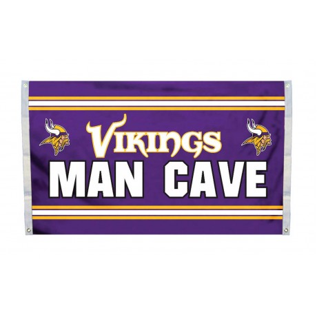 Minnesota Vikings MAN CAVE 3'x 5' NFL Flag