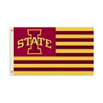 Iowa State Cyclones Striped USA Style 3'x 5' Flag