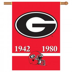 Georgia Bulldogs Champion Years NCAA Double Sided Banner