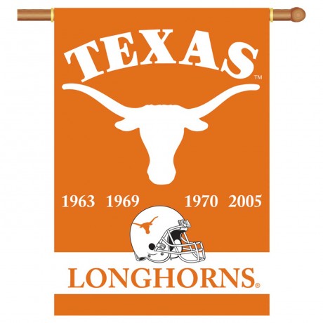 Texas Longhorns Champion Years NCAA Double Sided Banner
