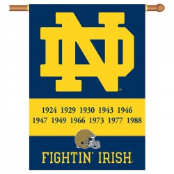 Notre Dame Fighting Irish Champion Years NCAA Double Sided Banner