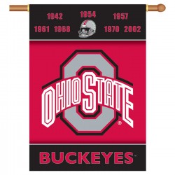 Ohio State Buckeyes Champion Years Double Sided Banner