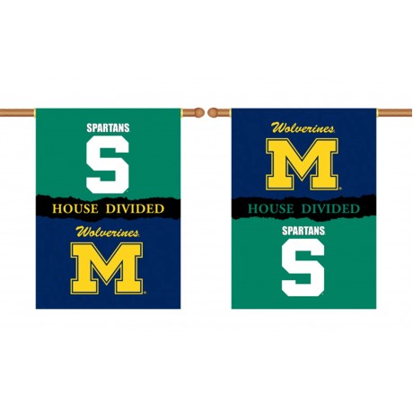 Michigan Wolverines-Michigan State House Divided 28 x 40 Banner