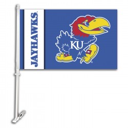 Kansas Jayhawks NCAA Double Sided Car Flag